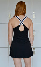 Load image into Gallery viewer, Retro Stripe Cross Strap A-Line Dress
