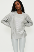 Load image into Gallery viewer, Callie Sweater Silver Shine Cable
